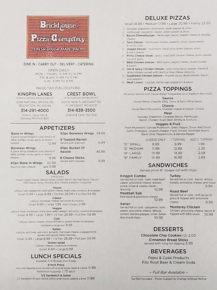 Brickhouse Pizza Company Cheese Sticks